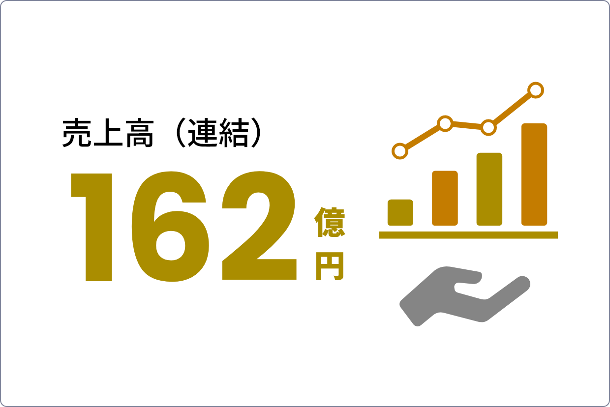 売上高（連結）162億円
